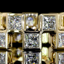 3.62 Cts 14k Yellow Gold Princess Shape Eternity Band Eternity Band - Image 3