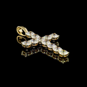 13.86 Cts 14k Yellow Gold Round Shape Symbol Pendant - Image 3