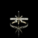 0.81 Cts 14k White Gold Round Shape Hidden Halo Ring - Video
