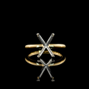 0 Cts 18k Yellow Gold - Platinum Shape Solitaire Ring - Video