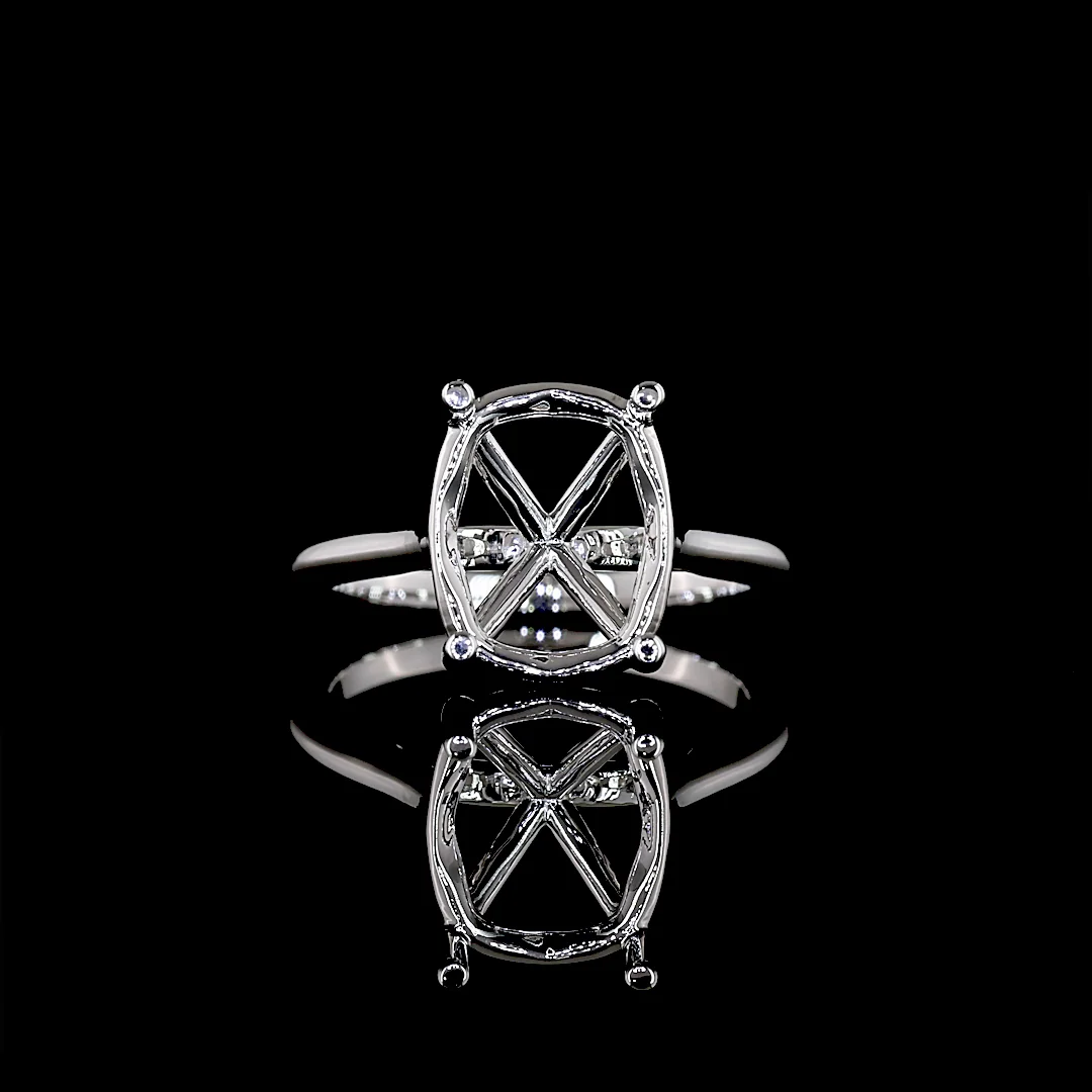 0 Cts Platinum Shape Solitaire Ring - Video