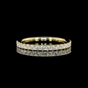 0.42 Cts 14k Yellow Gold Round Shape 3/4 Band Eternity Band - Video