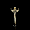 0.14 Cts 14k Yellow Gold Asscher Shape Hidden Halo Ring - Image 4