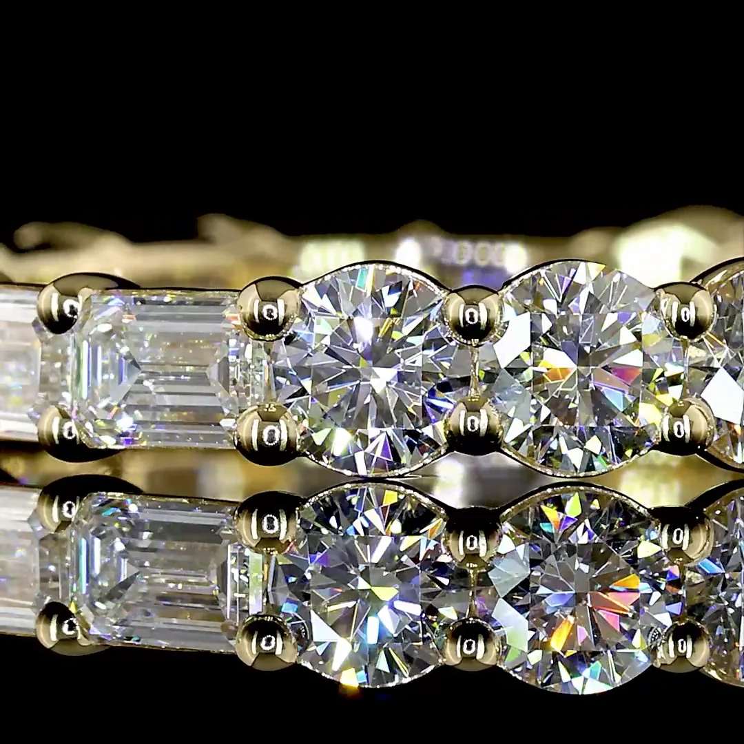 1.95 Cts 14k Yellow Gold Round Shape Eternity Band Eternity Band - Image 3