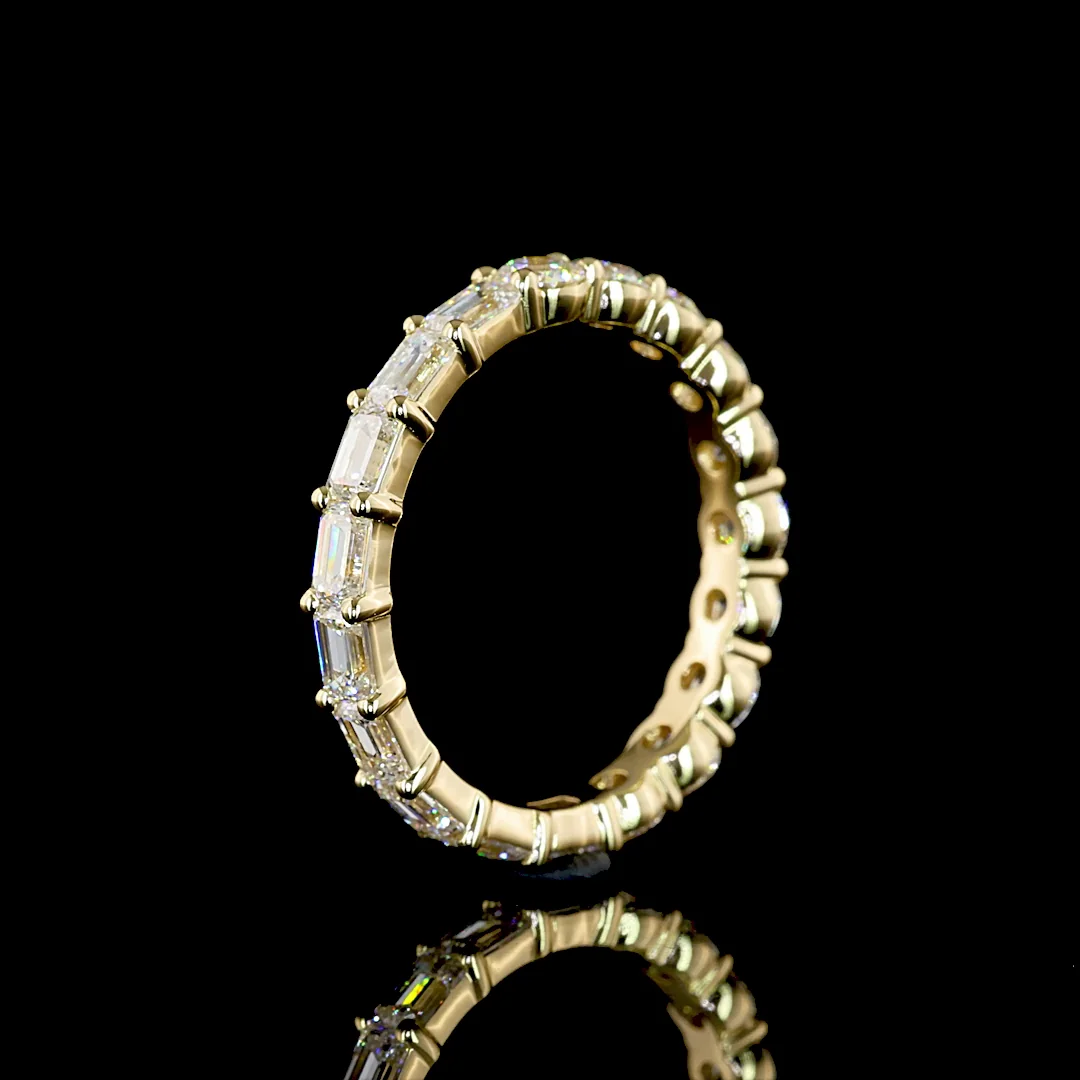 1.95 Cts 14k Yellow Gold Round Shape Eternity Band Eternity Band - Image 4