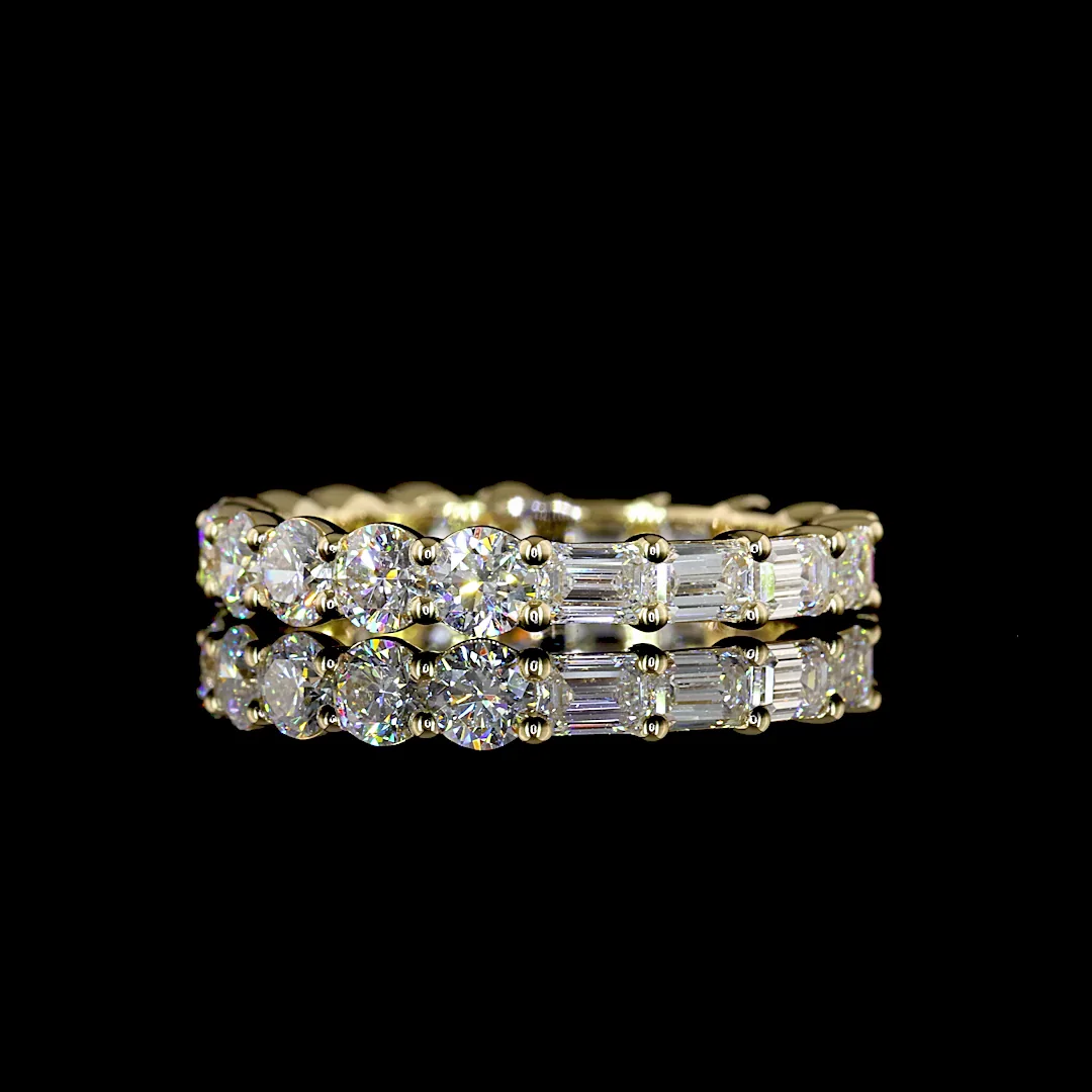 1.95 Cts 14k Yellow Gold Round Shape Eternity Band Eternity Band - Video