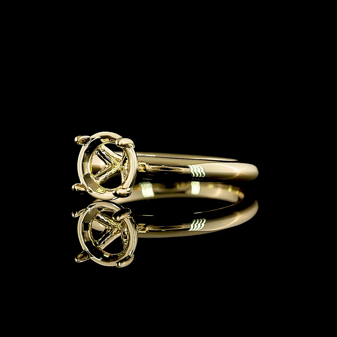 0 Cts 14k Yellow Gold Shape Solitaire Ring - Image 2