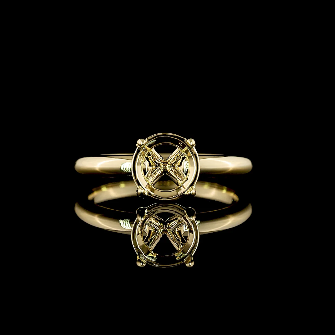 0 Cts 14k Yellow Gold Shape Solitaire Ring - Video