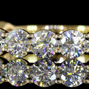 2.29 Cts 14k Yellow Gold Round Shape 3/4 Band Eternity Band - Image 3