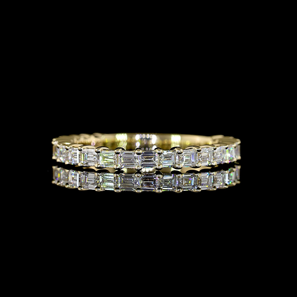 0.63 Cts 14k Yellow Gold Baguette Shape 3/4 Band Earring - Video