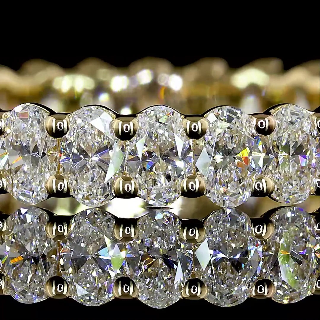 1.79 Cts 14k Yellow Gold Oval Shape Eternity Band Eternity Band - Image 3