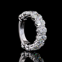 6.16 Cts 14k White Gold Oval Shape 3/4 Band Eternity Band - Image 2