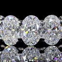 6.16 Cts 14k White Gold Oval Shape 3/4 Band Eternity Band - Image 3