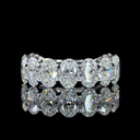6.16 Cts 14k White Gold Oval Shape 3/4 Band Eternity Band - Video