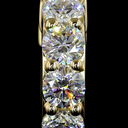 0.83 Cts 14k Yellow Gold Round Shape Huggies Earring - Image 2