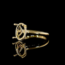 0.09 Cts 18k Yellow Gold Shape Hidden Halo Ring - Image 2