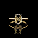 0.09 Cts 18k Yellow Gold Shape Hidden Halo Ring - Video