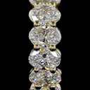 2.98 Cts 14k Yellow Gold Oval Shape Huggies Earring - Image 2