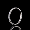 0.69 Cts Platinum Round Shape 3/4 Band Eternity Band - Image 4