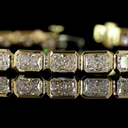 7.11 Cts 14k Yellow Gold Radiant Shape Tennis Bracelet - Image 2