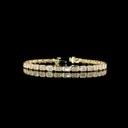 7.11 Cts 14k Yellow Gold Radiant Shape Tennis Bracelet - Video