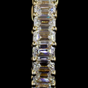 1.55 Cts 14k Yellow Gold Emerald Shape Huggies Earring - Image 3