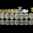 6.76 Cts 14k Yellow Gold Oval Shape Tennis Bracelet - Image 2