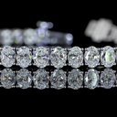 7.64 Cts 14k White Gold Oval Shape Tennis Bracelet - Image 2
