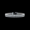 7.64 Cts 14k White Gold Oval Shape Tennis Bracelet - Video