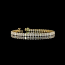 7.8 Cts 14k Yellow Gold Oval Shape Tennis Bracelet - Video