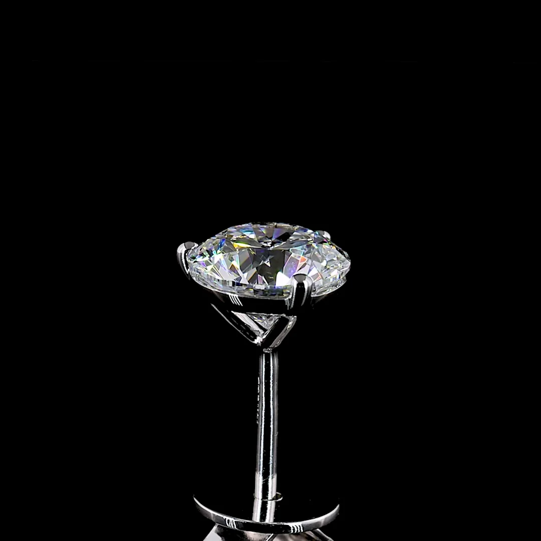 1.49 Cts 14k White Gold Round Shape Martini Earring - Image 4