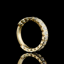 2.09 Cts 14k Yellow Gold Emerald Shape 3/4 Band Eternity Band - Image 2