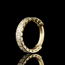 2.09 Cts 14k Yellow Gold Emerald Shape 3/4 Band Eternity Band - Image 4