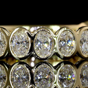 1.22 Cts 14k Yellow Gold Oval Shape 3/4 Band Eternity Band - Image 3