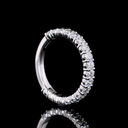 1.33 Cts 14k White Gold Oval Shape 3/4 Band Eternity Band - Image 2