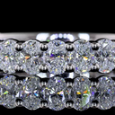 1.33 Cts 14k White Gold Oval Shape 3/4 Band Eternity Band - Image 3