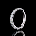 1.33 Cts 14k White Gold Oval Shape 3/4 Band Eternity Band - Image 4