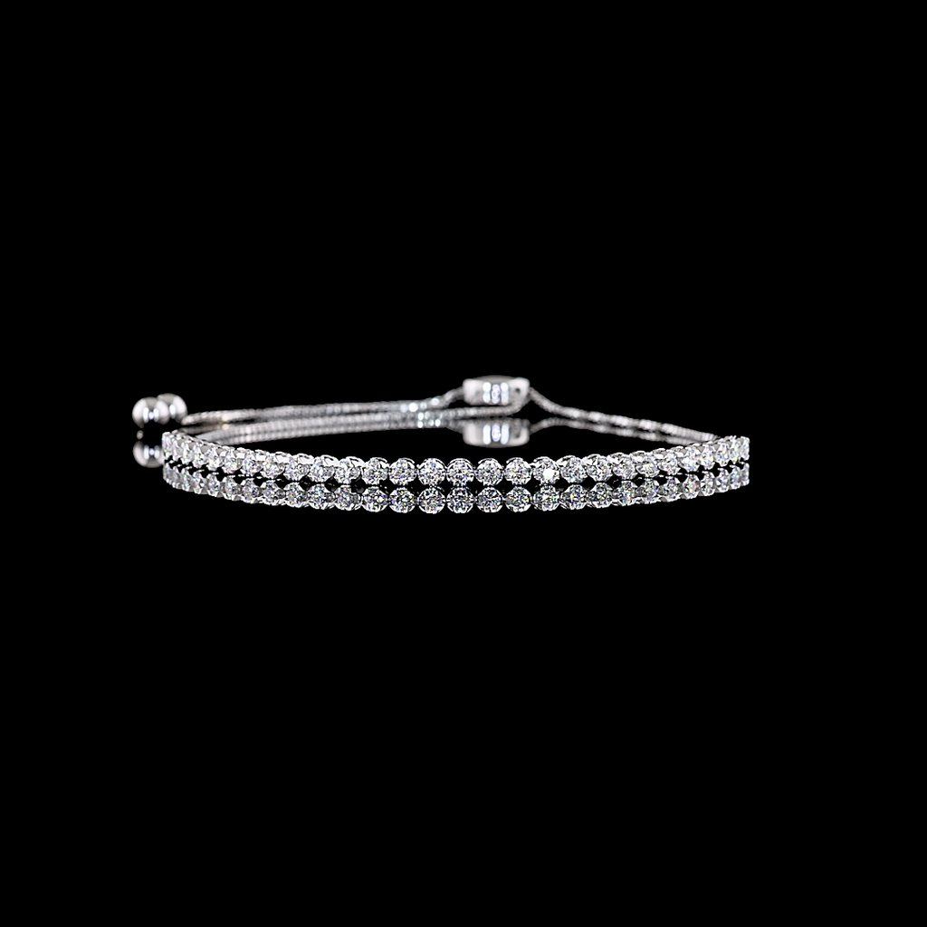 0.9 Cts 14k White Gold Round Shape Tennis Bracelet - Video