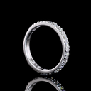 0.82 Cts 18k White Gold Round Shape 3/4 Band Eternity Band - Image 2