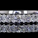 0.82 Cts 18k White Gold Round Shape 3/4 Band Eternity Band - Image 3