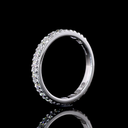 0.82 Cts 18k White Gold Round Shape 3/4 Band Eternity Band - Image 4