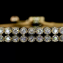 0.86 Cts 14k Yellow Gold Round Shape Tennis Bracelet - Image 3