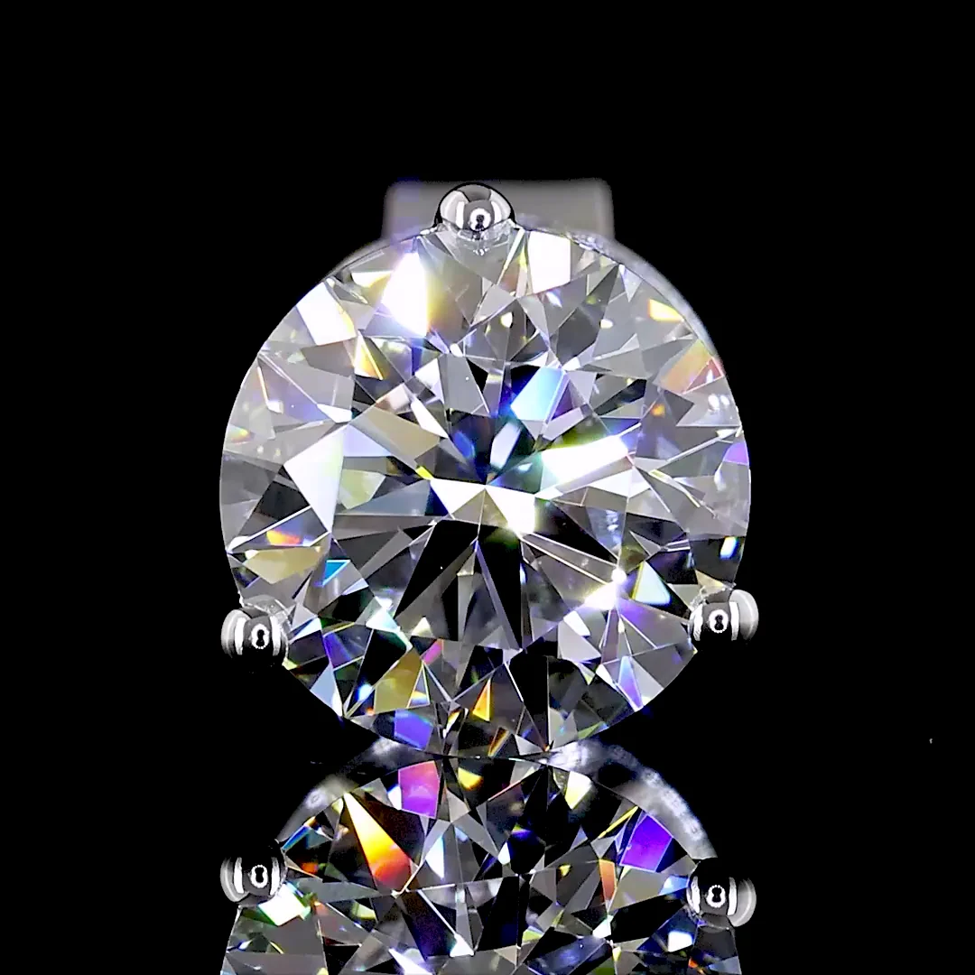 1.58 Cts 14k Yellow Gold Round Shape Martini Earring - Image 2