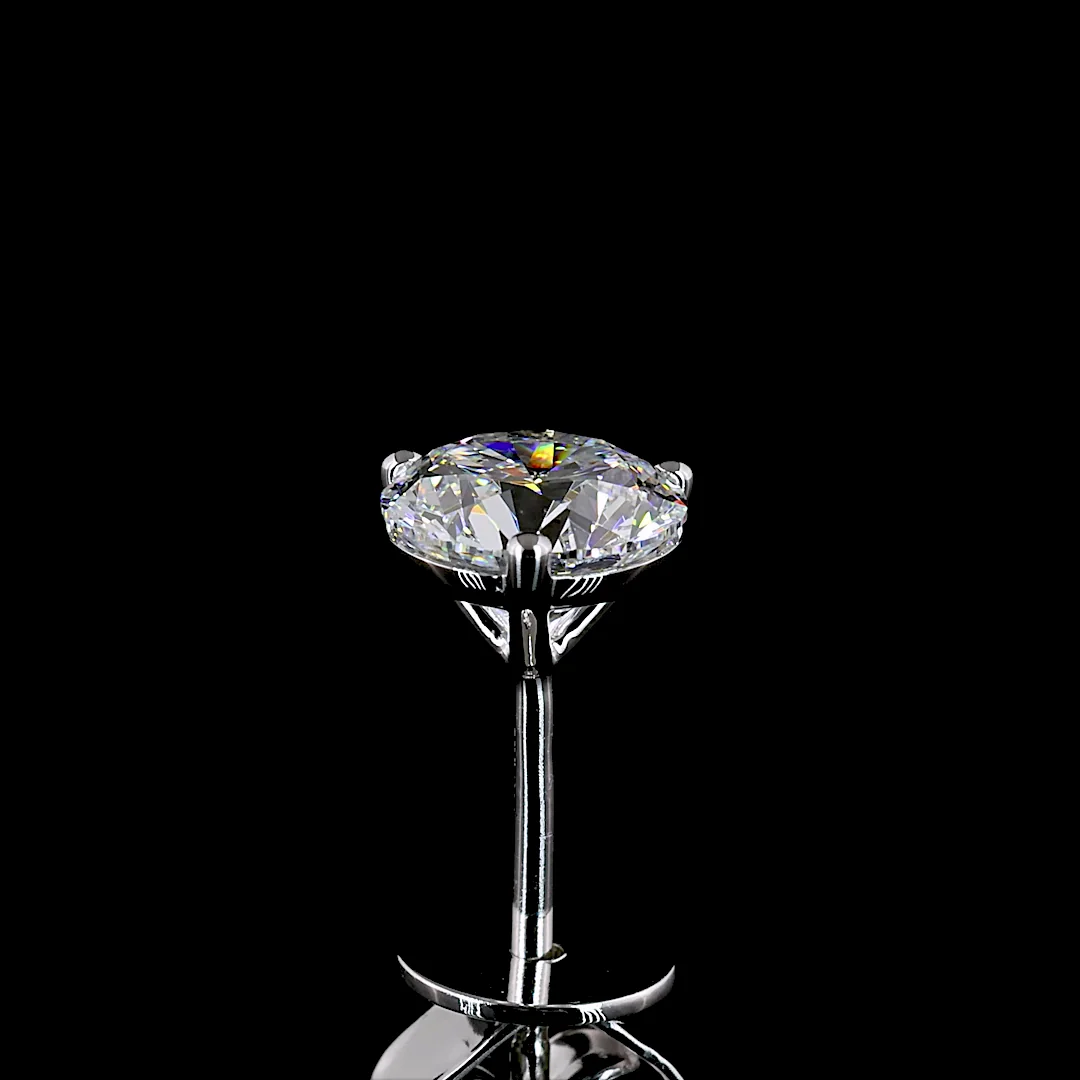 1.58 Cts 14k Yellow Gold Round Shape Martini Earring - Image 4