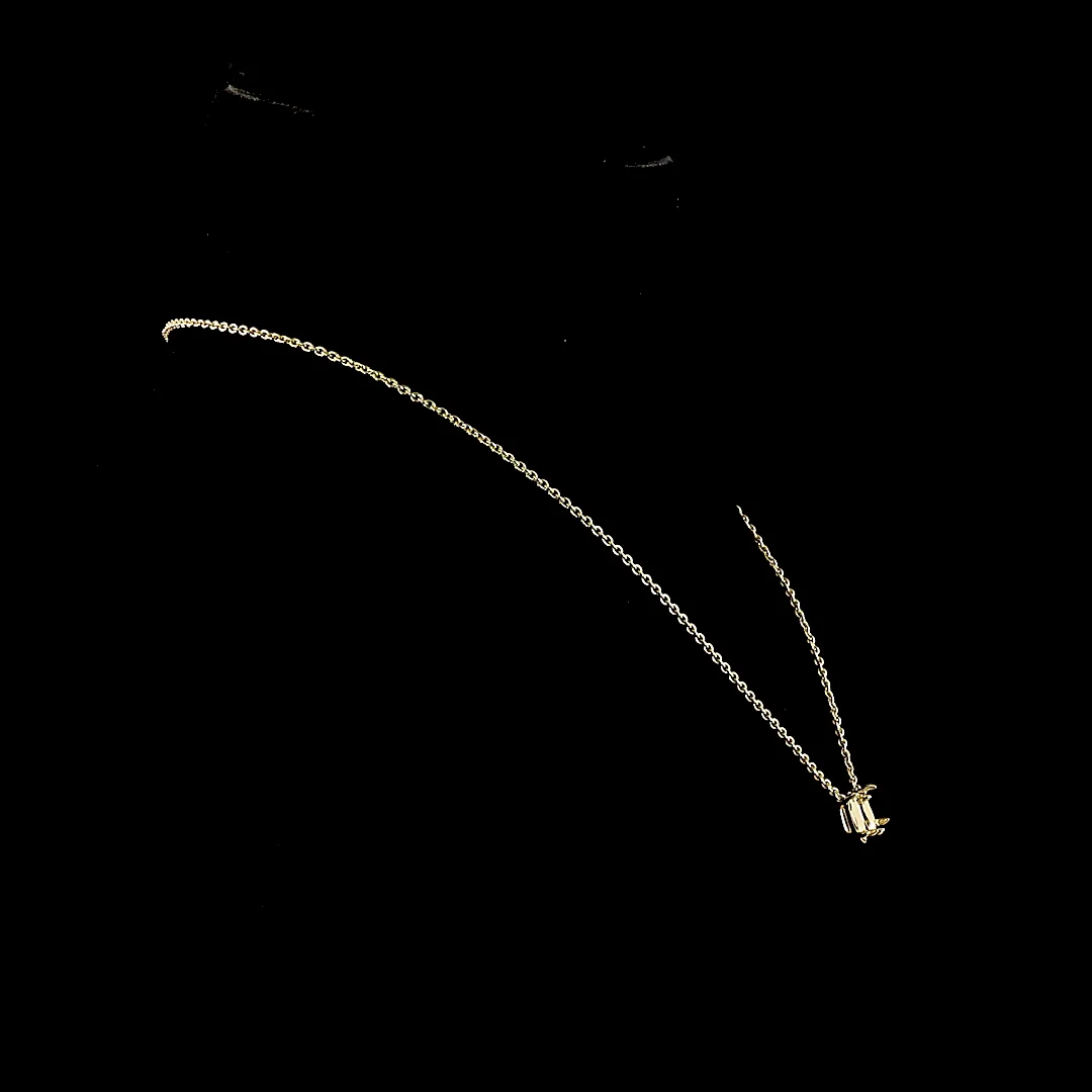 3.11 Cts 14k Yellow Gold Cushion Brilliant Shape Pendant Pendant - Image 3