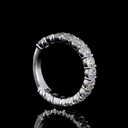 3.11 Cts 14k White Gold Antique Cushion Shape 3/4 Band Eternity Band - Image 2