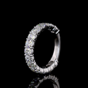 3.11 Cts 14k White Gold Antique Cushion Shape 3/4 Band Eternity Band - Image 4