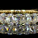 3.17 Cts 14k Yellow Gold Antique Cushion Shape 3/4 Band Eternity Band - Image 3