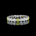 2.2 Cts 14k White Gold Round Shape Eternity Band Eternity Band - Video