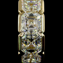 5.8 Cts 14k Yellow Gold Asscher Shape Huggies Earring - Image 2